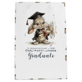  Cute Kindergarten Graduation Bunny Design Medium Cadeauzakje (Voorkant)