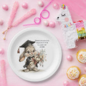  Cute Kindergarten Graduation Bunny Design Papieren Bordje (Feest)