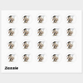  Cute Kindergarten Graduation Bunny Design Ronde Sticker (Vel)