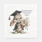  Cute Kindergarten Graduation Bunny Design Servet (Voorkant)