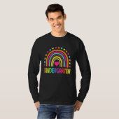 Cute Kindergarten Rainbow Girls Kids Teacher Team  T-shirt (Voorkant volledig)