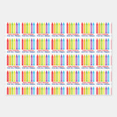 Cute Kindergarten Teacher Custom Crayon Birthday Inpakpapier Vel (Voorkant)