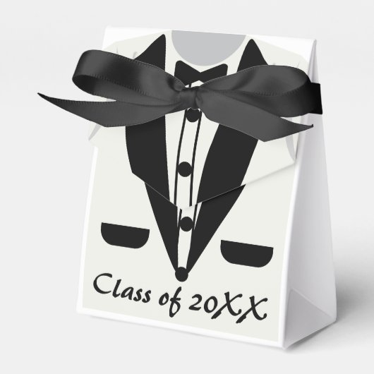 Cute Kindergarten Tuxedo Bow Stropdas Afstuderen Bedankdoosjes (Voorkant Zijde)