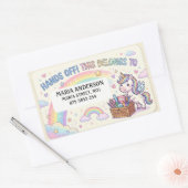 Cute Kindernaamlabels : Afblijven Dit Is Van Rechthoekige Sticker (Envelop)