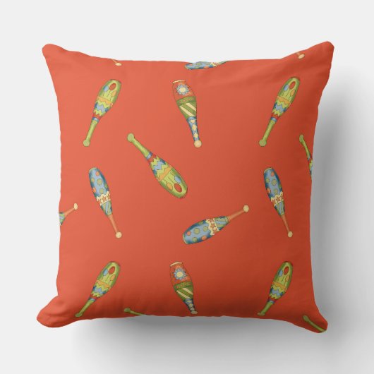 Cute Kinders Jongleer Stokken Rode Worp Kussen (Voorkant)