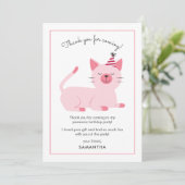 Cute Kinderverjaardagsfeestje Katten Bedankkaart (Staand voorkant)