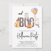Cute Kind's Halloween Party kattenspoken Pumpkin B Kaart (Voorkant)