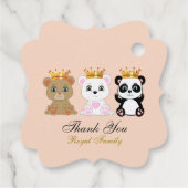 Cute King Beren Bedankt Bedankjes Labels (Achterkant)