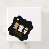 Cute King Beren Hartelijk dank voor Black Bedankjes Labels (In situ)
