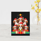 Cute King Charles Cavalier Le Dog Christmas Tree X Kaart (Gele Bloem)