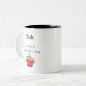 Cute King Crown Funny Quote Two-Tone Coffee Mok (Voorkant links)