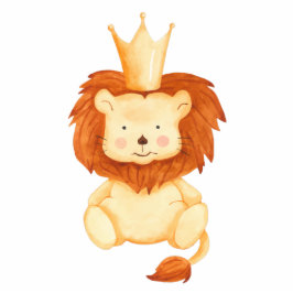 Cute King Lion Boy Baby shower Cake Topper Staand Fotobeeldje