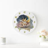 Cute  king Lion Sleeping On The Moon               Grote Klok (Huis)