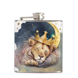 Cute  king Lion Sleeping On The Moon               Heupfles
