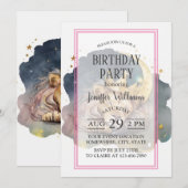 Cute  king Lion Sleeping On The Moon               Kaart (Voorkant / Achterkant)