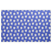 Cute King & Queen Tooth Pattern Blue Stof (Fat Quarter)