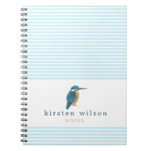 Cute Kingfisher - Gepersonaliseerd Notitieboek