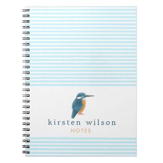 Cute Kingfisher - Gepersonaliseerd Notitieboek (Voorkant)