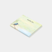 Cute Kingfisher Waterverf Blue Oranje Bird Post-it® Notes (Schuin)