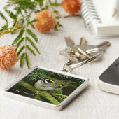 Cute Kinglet Songbird Causes Stir in de Fir Sleutelhanger (Zijkant)