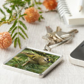 Cute Kinglet Songbird Causes Stir in de Fir Sleutelhanger (Zijkant)