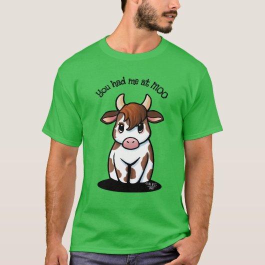 Cute KiniArt Koe T-Shirt (Voorkant)