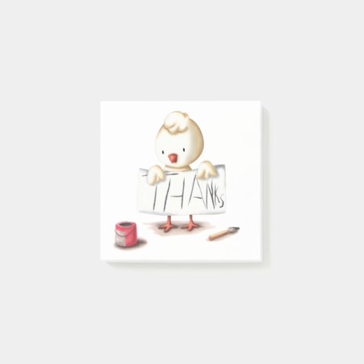 Cute Kip Dank Je Post-it® Notes (Voorkant)