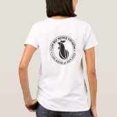 Cute Kip Geïllustreerd Tekst T-shirt (Achterkant)