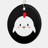 Cute Kip Keramisch Ornament (Links)