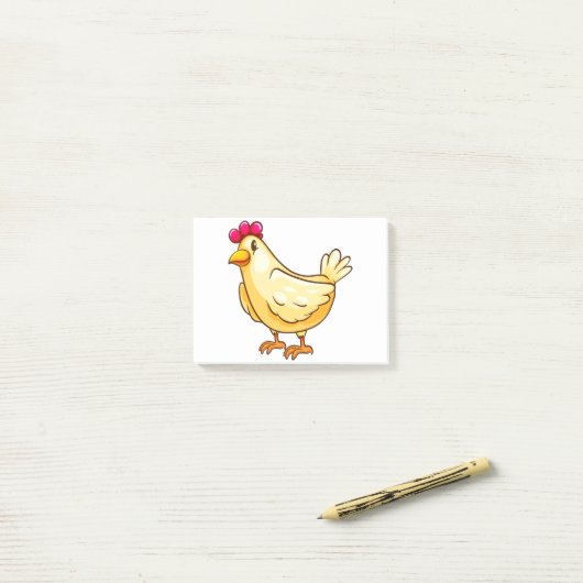 Cute kip post-it® notes (Op bureau)