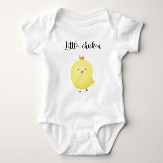 Cute Kippen Baby Shower Romper (Voorkant)