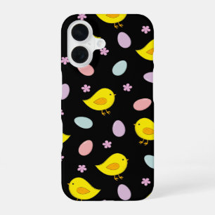 Cute Kippen Eieren Pasen patroon Aangepaste kleur iPhone 16 Hoesje