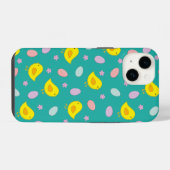 Cute Kippen Eieren Pasen Patroon Aangepaste kleur iPhone Hoesje (Achterkant horizontaal)