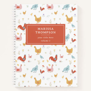 Cute Kippen Hennen en Baby Kuikens Dagboek Notitieboek