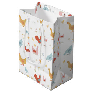 Cute Kippen Hennen en Baby Kuikens Medium Cadeauzakje