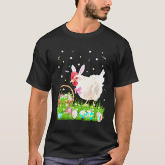 Cute Kippen Pasen Dag Konijn Eieren Pasen Kostuum T-shirt