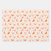 Cute Kippen Vogel Patroon Inpakpapier Vel (Voorkant 2)