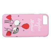 Cute, Kiss, bruiloft Hoesje-Mate iPhone Case (Achterkant (Horizontaal))