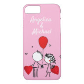 Cute, Kiss, bruiloft Hoesje-Mate iPhone Case (Achterkant)