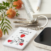 Cute, Kiss, bruiloft Sleutelhanger (Voorkant Rechts)