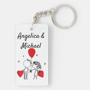Cute, Kiss, bruiloft Sleutelhanger