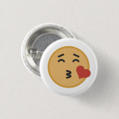 Cute Kiss Emoji Face Cartoon Ronde Button 3,2 Cm (Voorkant /achterkant)
