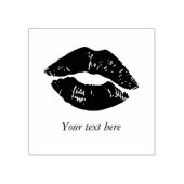Cute Kiss Lipstick Afdrukken Voeg Jouw tekst toe Rubberstempel (Afrduk)