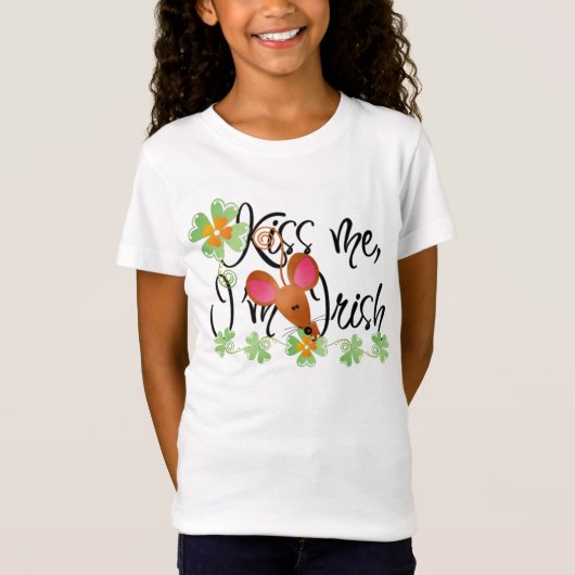 Cute Kiss me Ik ben Irish Shirt (Voorkant)