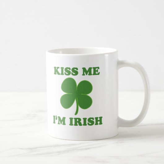 Cute Kiss me i'm Irish Gezegden Koffiemok (Rechts)