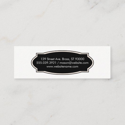 Cute Kiss Pattern Mini Visitekaartje (Achterkant)