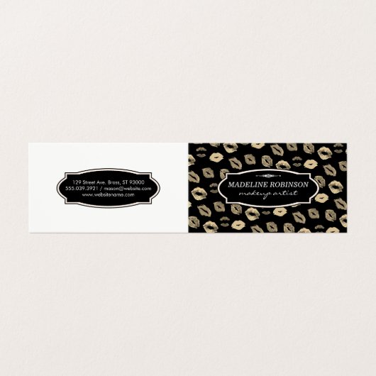 Cute Kiss Pattern Visitekaartje (Buitenkant ongevouwen)