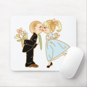 Cute Kissingende Couple Muismat (Met muis)