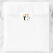 Cute Kisssing Couple Wedding Hearts Hart Sticker (Tas)