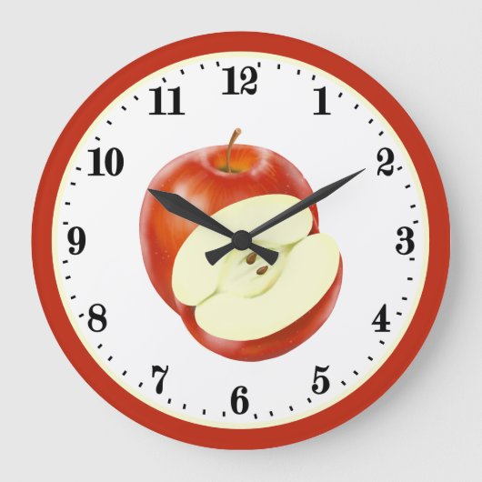 Cute kitchen apple fruit decor grote klok (Voorkant)